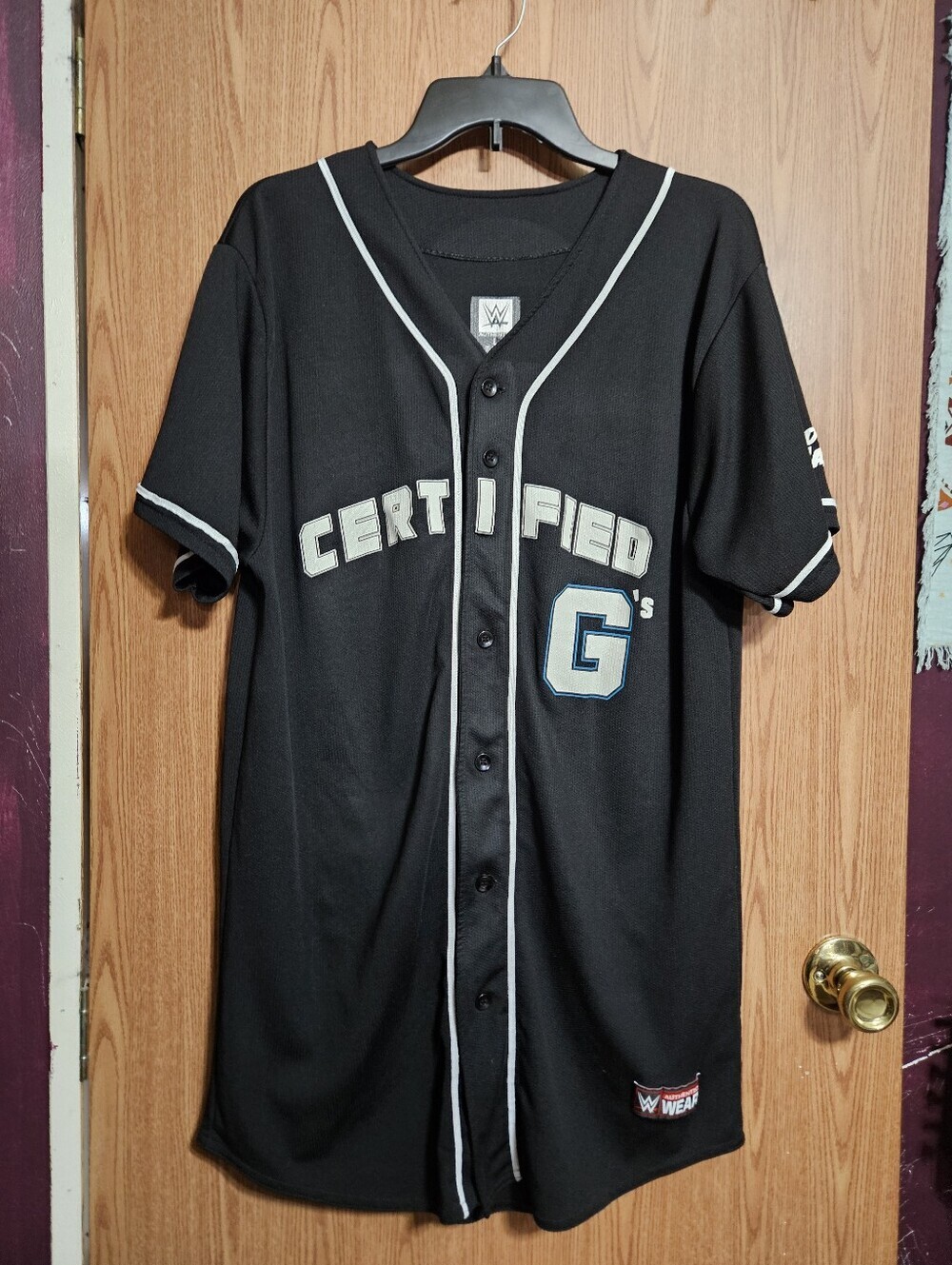 WWE Enzo &big Cass Authentic Baseball Style Jersey Size Large "Dimes 0"